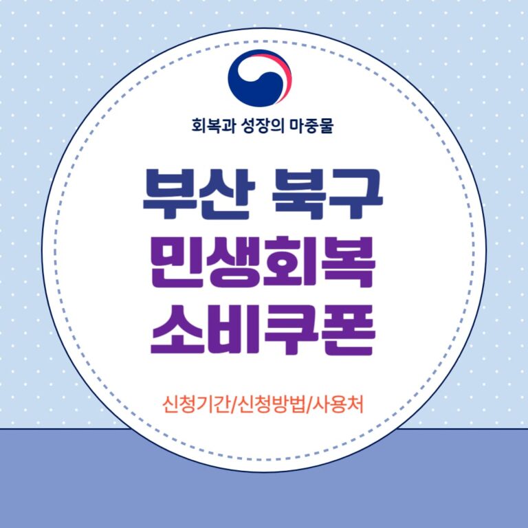 부산 북구 민생회복 소비쿠폰