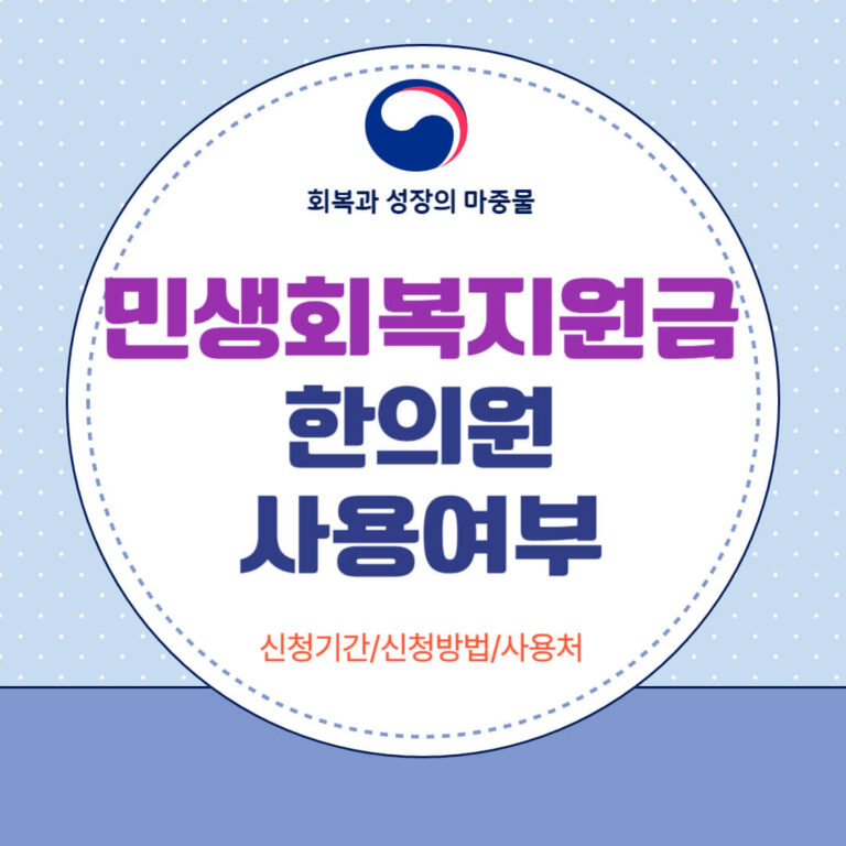 민생회복지원금 한의원