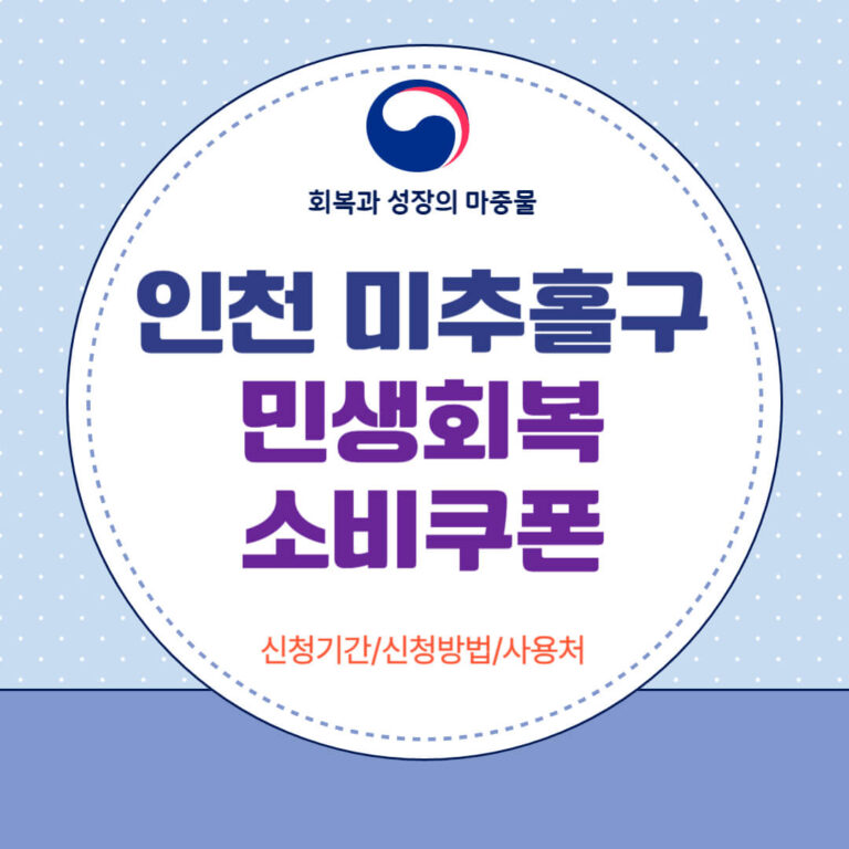 인천 미추홀구 민생회복 소비쿠폰