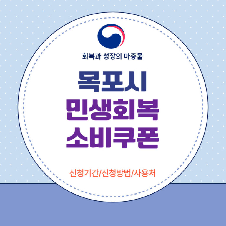목포시 민생회복 소비쿠폰