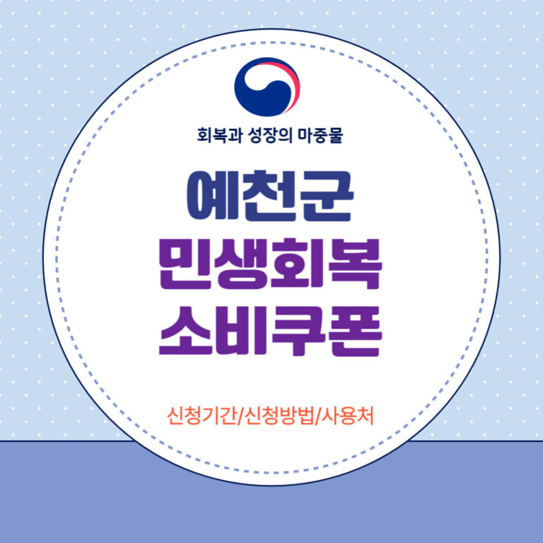 예천군 민생회복 소비쿠폰