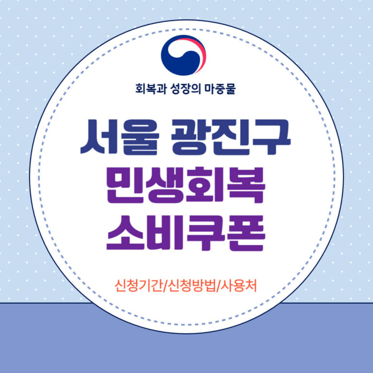 서울 광진구 민생회복 소비쿠폰