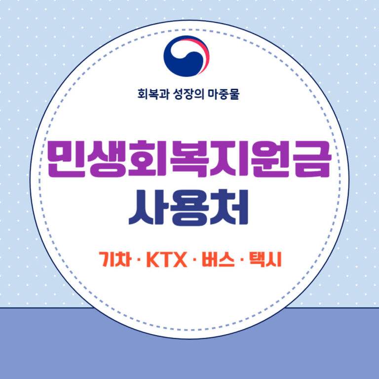 민생회복지원금 사용처