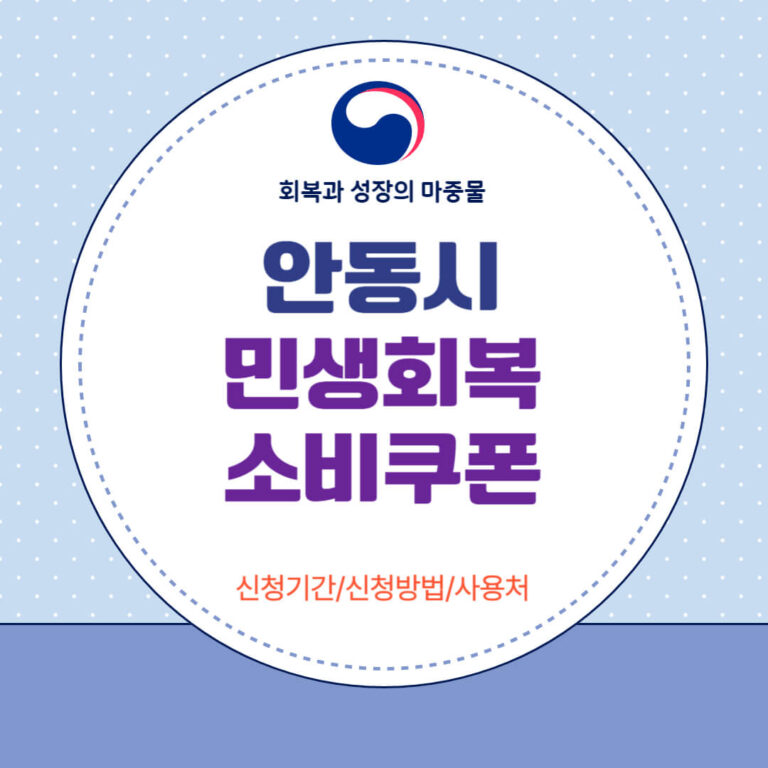 안동시 민생회복 소비쿠폰