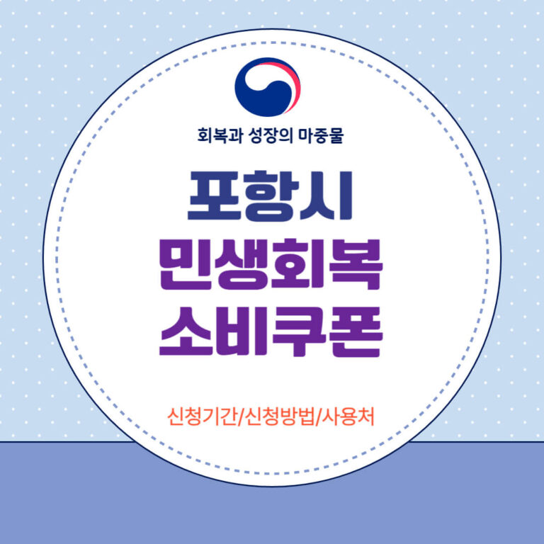 포항시 민생회복 소비쿠폰
