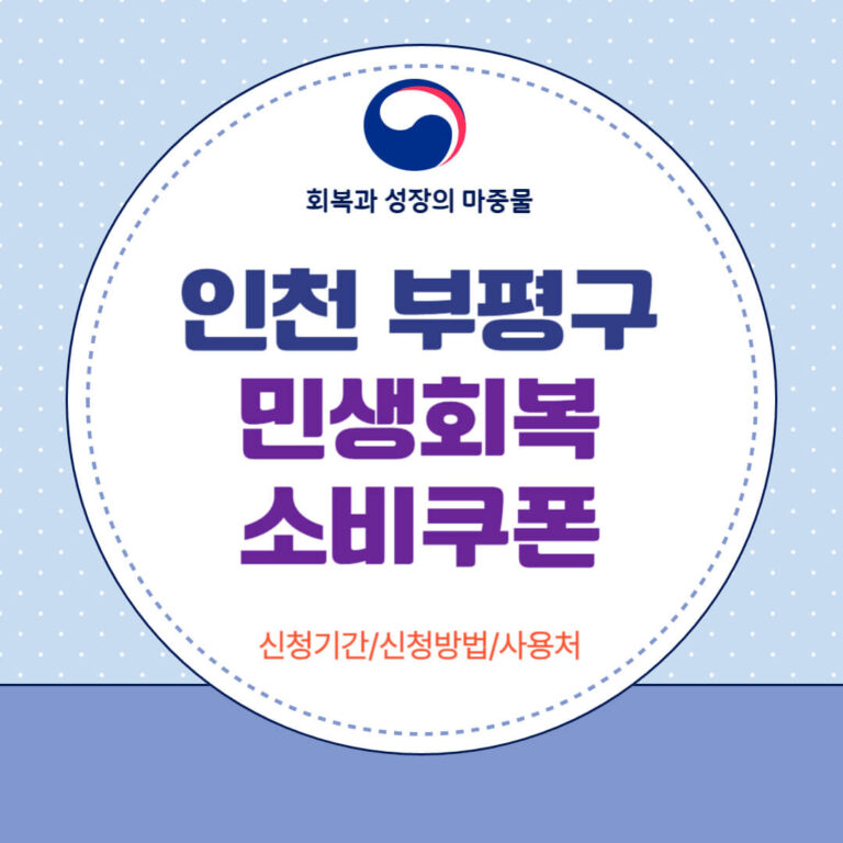 인천 부평구 민생회복 소비쿠폰
