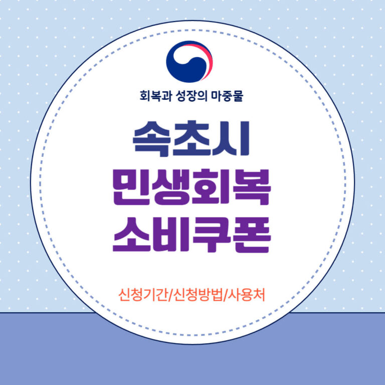 속초시 민생회복 소비쿠폰