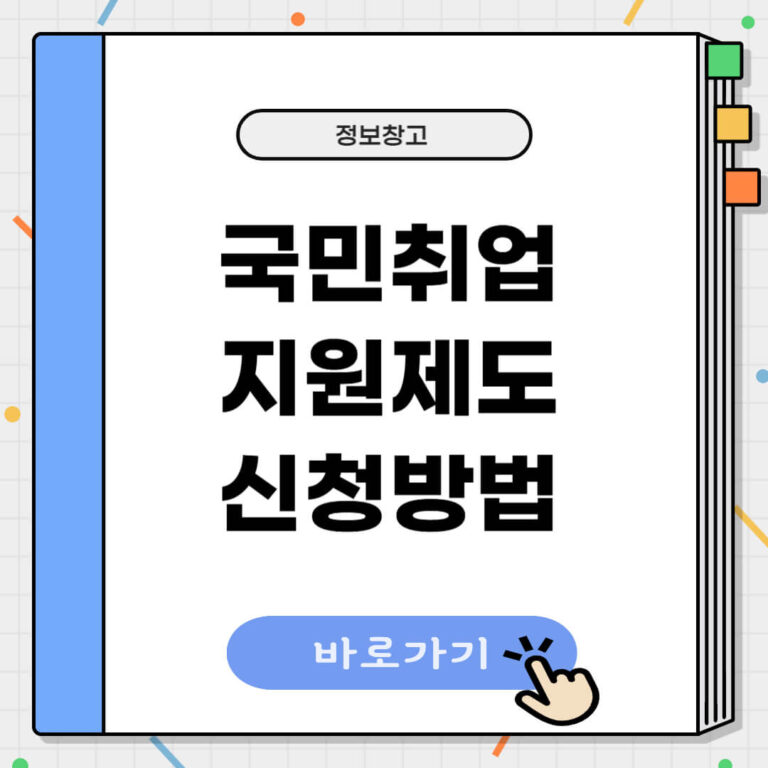 국민취업지원제도 신청방법