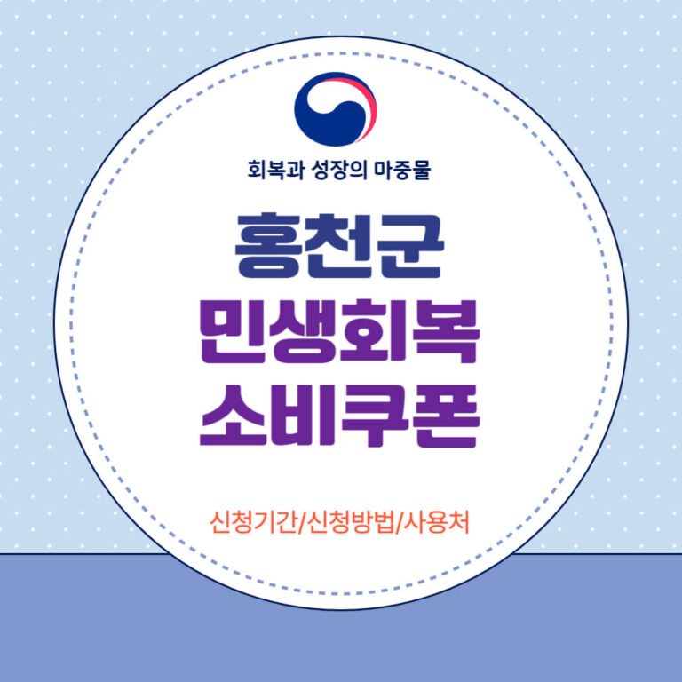 홍천군 민생회복 소비쿠폰