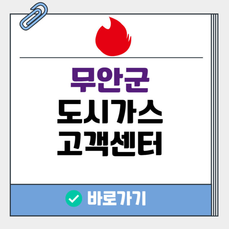 무안군 도시가스 고객센터