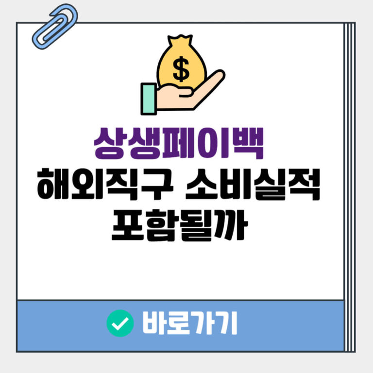 상생페이백 해외직구 소비실적
